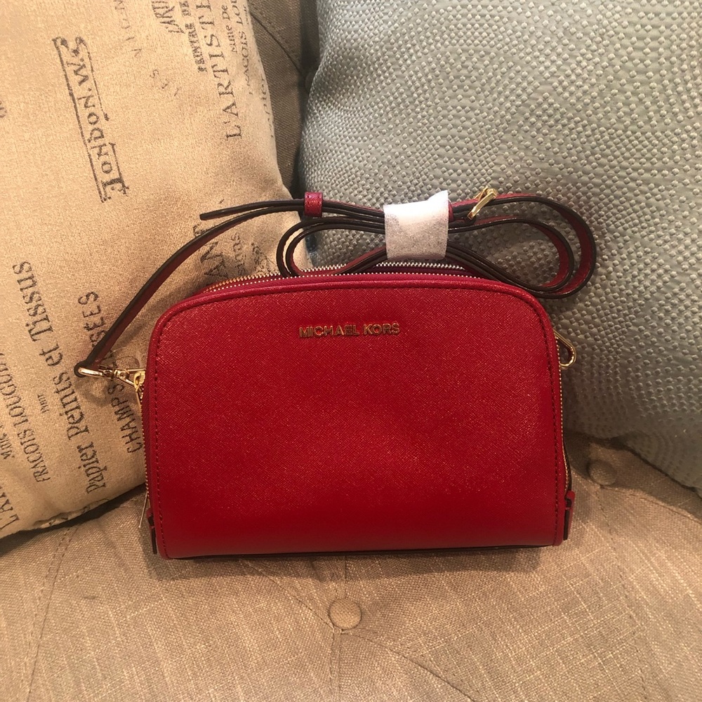 NWT Michael Kors Messanger Bag Red